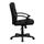 Mid-Back Black Leather Swivel Task Chair With Arms - Black