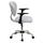 Mid-Back White Mesh Swivel Task Chair With Chrome Base And Arms - White