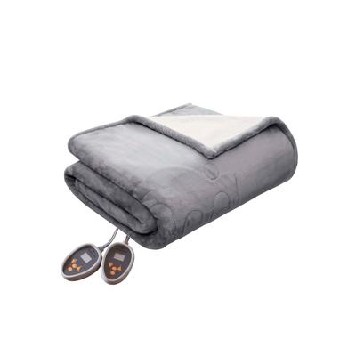 Woolrich Electric Plush to Berber Reversible Twin Blanket - Grey