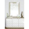 Bernhardt Axiom 6 Drawer Double Dresser w/ Mirror Wood in Brown/Gray/White | 38.5 H x 65.56 W x 19 D in | Wayfair