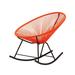 Latitude Run® Meyerwood Wicker Outdoor Rocking Chair in Orange/Red | 34 H x 29 W x 33 D in | Wayfair C5BAEF83ECD049D2A5780EDF80DD7ADF
