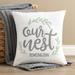 Winston Porter Noires Our Nest Indoor/Outdoor Throw Pillow Polyester/Polyfill blend | 14 H x 14 W x 6 D in | Wayfair
