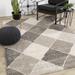 Brown/Gray 63 x 1.38 in Area Rug - Union Rustic Wadkins Geometric Shag Cream/Gray/Brown Area Rug Polypropylene | 63 W x 1.38 D in | Wayfair