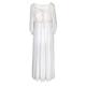 White Bohemian Gown - Renaissance Regency era - Jane Austen Sense and Sensibility or Alternative Maxi Dress (16, Off-White)