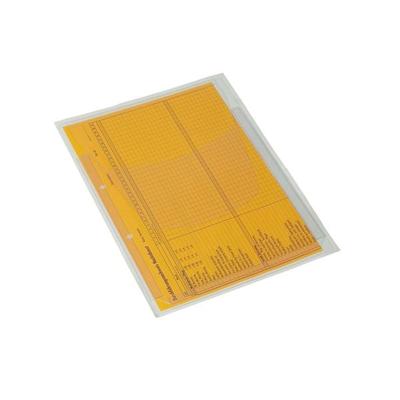 10 Selbstklebende Dehnfaltentaschen A4 mit runder Verschlußkappe transparent, EICHNER, 24.5x31.5 cm