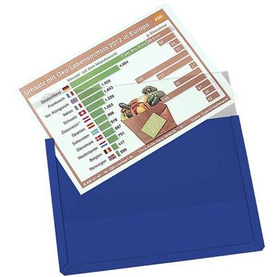 EICHNER 10er Pack magnetische Inforahmen DIN A4 quer blau, 30.5x21.7x0.3 cm