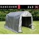 Dancover - Tente de stockage Tente Abri pro 2x3x2m pe, Gris - Gris