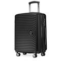 HAUPTSTADTKOFFER Mitte - Hand Luggage 55x40x23, TSA, 4 Wheels, Travel Suitcase, Hard-Shell Suitcase, Rolling Suitcase, Hand Luggage Suitcase, Cabin Luggage Suitcase, Black