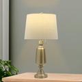 Charlton Home® Sibyll 31" Table Lamp Linen/Metal in Yellow | 30.5 H x 15.75 W x 15.75 D in | Wayfair 40B67549356D4BEC9771D8C1FF5C0CBA