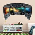 Zoomie Kids Anvi Outer Space Galaxy 3D Space Shuttle Cockpit Wall Mural Fabric in Black | 13 W in | Wayfair 5FC02A09371440F09E606C52FE4B885E