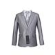Boys Light Silver Wedding Prom Suit, Kids Formal Tonic Grey Slim Fit 5 Piece Suit, 13 Years