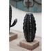 Ebern Designs Shondra Metal/Wood Cactus Sculpture Metal in Black/Brown | 2.7 H x 4 W x 4 D in | Wayfair EEB376BFAE764607917157567939FBF6