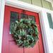 The Holiday Aisle® 30 in. Lighted Christmas Wreath - Winter Frost Traditional Faux in Green/White | 30 H x 30 W x 9 D in | Wayfair