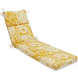 Bungalow Rose Indoor/Outdoor Chaise Lounge Cushion Polyester in Orange/Yellow/Brown | 3 H x 21 W x 72.5 D in | Wayfair