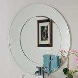 Oriana 35" Round Frameless Bathroom Wall Mirror