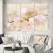 East Urban Home Shabby 'Elegance III - 3-Piece Wrapped Canvas Painting Metal in Pink | 32 H x 48 W x 1 D in | Wayfair