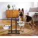 Tucker Murphy Pet™ Dinahlee Double Bowl Pet Diner Metal/Stainless Steel (easy to clean) in Black | 19.5 H x 23.75 D in | Wayfair