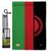 Breeze Decor Malawi 2-Sided Polyester 18.5 x 13 in. Flag Set in Black/Green/Red | 18.5 H x 13 W x 1 D in | Wayfair BD-CY-GS-108285-IP-BO-D-US15-BD