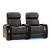 Red Barrel Studio® Chimon 70.5" Wide Genuine Leather Home Theater Row Seating w/ Cup Holder Genuine Leather in Brown | Wayfair