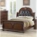 Darby Home Co Fultz Tufted Platform Bed Wood & /Upholstered/Faux leather in Brown | 70 H x 61 W x 84 D in | Wayfair