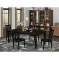 Alcott Hill® Laredo 5 - Piece Extendable Solid Wood Dining Set Wood in Black/Brown | 30 H in | Wayfair A159EF22407C4E2092E3CE59B0A4E450