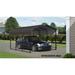 Arrow Steel Carport, 10 ft. x 29 ft. x 7 ft. Galvanized Black/Charcoal Metal | 84 H x 120 W x 348 D in | Wayfair CPHC102907