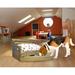Tucker Murphy Pet™ Hardesty Paws Multipurpose Wooden Dog Sofa Fleece/Cotton in Brown | 15.35 H x 19.49 W x 28.35 D in | Wayfair