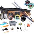 MAXIMUMCATCH Maxcatch Predator Saltwater Fly fishing Rod Combo Kit: 9ft, 8/9/10/12 weight Fly Rod and Reel Outfit (Predator Fly Rod Combo Kit, 8wt combo)