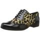 Clarks Womens Casual Clarks Hamble Oak Leather Shoes, Multicolour Leopard Print Leopard Print*4 UK