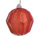 Vickerman 619025 - 5" Burnished Orange Glitter Faceted Ball Christmas Tree Ornament (3 pack) (MC190818D)