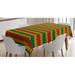 East Urban Home Rasta Dining Room Kitchen Tablecloth Polyester in Gray/Green/Orange | 60 D in | Wayfair D0BCEB562E2B4196BAA097C39B0AB138