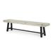 Gracie Oaks Meghans Picnic Bench, Metal in White | 18 H x 74 W x 14.5 D in | Outdoor Furniture | Wayfair 66075C495AF3404F910D87C1240241CA