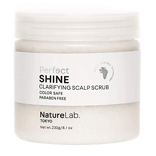 NatureLab Perfect Shine Scalp Scrub - Gentle Exfoliating Scalp Treatment with Grape Stem Cells, Pearl for Shiny Hair + Moisturizing Hyaluronic Acid - Treat Dry Scalp - Sulfate-Free (8.1 oz/230 g)