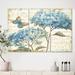 East Urban Home Farmhouse 'Butterfly Blue Garden II' Painting Multi-Piece Image on Canvas Metal in Blue/Green/Yellow | 40 H x 60 W x 1 D in | Wayfair