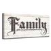 Winston Porter Love of Family by Olivia Rose - Wrapped Canvas Textual Art Print Canvas, Wood in Brown/White | 8 H x 16 W x 1.5 D in | Wayfair