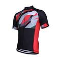 ZONE3 Herren Cool-Tech Mesh Cycle Jersey, schwarz/rot/grau, S