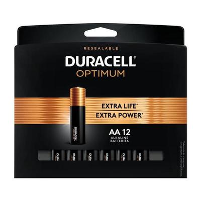 Duracell 03258 - AA Optimum Extra Life Battery (12 pack) (DUROPT1500B12)