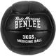 BENLEE Rocky Marciano 960183 Unisex – Erwachsene PAVELEY Artificial Leather Medicine Ball, Black, 3kg