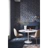 Little Greene 'Monroe - Night Flower' - Blue Wallpaper