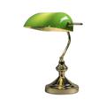 Qazqa - banker - Lampe de notaire - 1 lumière - l 265 mm - Vert - Art Deco, Classique/Antique,