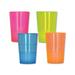 The Party Aisle™ Neon 4 Piece 2 oz. Plastic Shot Glass Set Plastic in Blue/Orange/Pink | Wayfair 50057