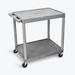 2 Shelf Utility Cart Gray - Luxor HE38-G