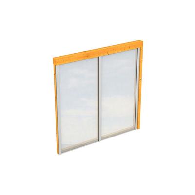 Skan Holz Seitenwand Polycarbonat Wandanbau Eiche Hell, 355x200 cm