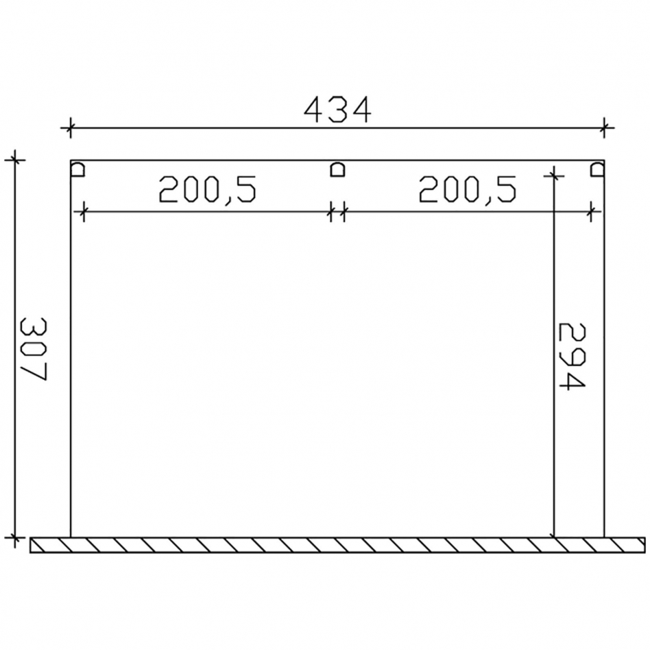 Skan Holz Terrassenüberdachung Monza Terrassendach, 434x307 cm, Weiß Image