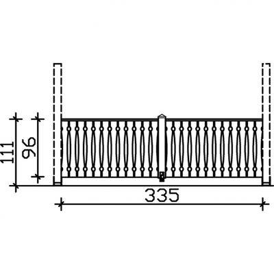 Skan Holz Brüstung Balkonschalung, für 4-Eck Pavillons und Terrassenüberdachungen, Naturbelassen, 335 cm