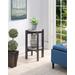 Newport Medium Plant Stand in Faux Cement / Weathered Gray - Convenience Concepts 121151CMWGY