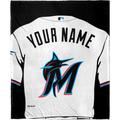 The Northwest Company Miami Marlins 50'' x 60'' Personalized Silk Touch Sherpa Throw