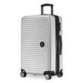 HAUPTSTADTKOFFER Mitte - Medium-Sized Hard-Shell Suitcase, TSA, 4 Wheels, Check-In Luggage with 8 cm Volume Expansion, 68 cm, 88 L, White Matt