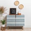 East Urban Home Heather Dutton West End Midnight Linen Accent Cabinet Wood in Brown | 38 H x 38 W x 17.5 D in | Wayfair