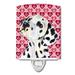 Caroline's Treasures Keeshond Hearts Love & Valentines Day Portrait Ceramic Night Light Ceramic in Pink | 4 H x 6 W x 3 D in | Wayfair SS4492CNL